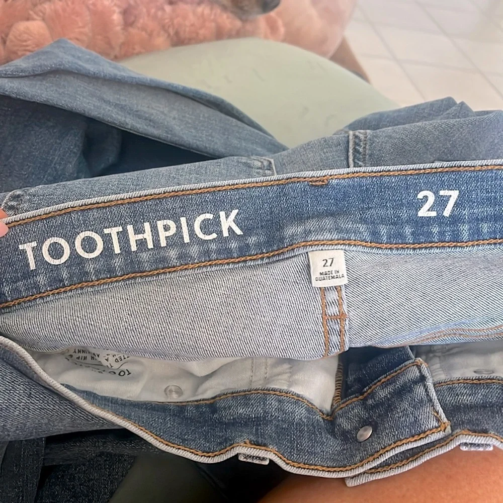 J.Crew Toothpick High Rise Jeans with Raw hem Size 27
